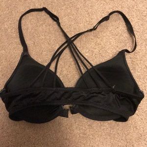 Front clasp black bra